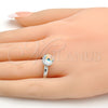 Rhodium Gold Filled Multi Stone Ring, Ball Design, with Vitrail Light Swarovski Crystals, Polished, Rhodium Finish, 01.239.0006.2 (One size fits all)
