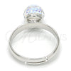 Rhodium Gold Filled Multi Stone Ring, Ball Design, with Vitrail Light Swarovski Crystals, Polished, Rhodium Finish, 01.239.0006.2 (One size fits all)