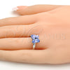 Rhodium Gold Filled Multi Stone Ring, Butterfly Design, with Provence Lavander Swarovski Crystals, Polished, Rhodium Finish, 01.239.0007 (One size fits all)