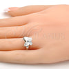 Rhodium Gold Filled Multi Stone Ring, Butterfly Design, with Crystal Swarovski Crystals, Polished, Rhodium Finish, 01.239.0007.1 (One size fits all)