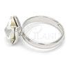 Rhodium Gold Filled Multi Stone Ring, Butterfly Design, with Crystal Swarovski Crystals, Polished, Rhodium Finish, 01.239.0007.1 (One size fits all)