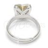 Rhodium Gold Filled Multi Stone Ring, Butterfly Design, with Crystal Swarovski Crystals, Polished, Rhodium Finish, 01.239.0007.1 (One size fits all)