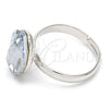 Rhodium Gold Filled Multi Stone Ring, with Blue Shade Swarovski Crystals, Polished, Rhodium Finish, 01.239.0008.1 (One size fits all)
