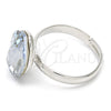 Rhodium Gold Filled Multi Stone Ring, with Blue Shade Swarovski Crystals, Polished, Rhodium Finish, 01.239.0008.1 (One size fits all)