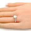 Rhodium Gold Filled Multi Stone Ring, with Aurore Boreale Swarovski Crystals, Polished, Rhodium Finish, 01.239.0009.2 (One size fits all)