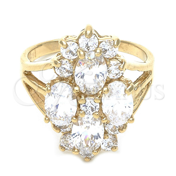Gold Filled Ring — Multi Stone Ring with White Cubic Zirconia Polished — main product view — SKU 107939 | Oro Laminado anillo — Multi Stone Ring with blanco Cubic Zirconia pulido — SKU 107939