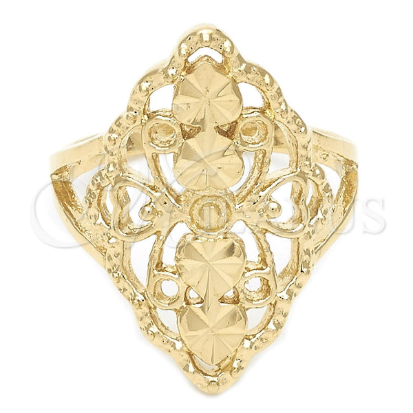 Gold Filled Ring — Elegant Ring Diamond Cutting 01.63. Size 6 — main product view — SKU 107957 | Oro Laminado anillo — Elegant Ring Diamond Cutting 01.63. Size 6 — SKU 107957