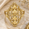 Oro Laminado Elegant Ring, Gold Filled Style Diamond Cutting Finish, Golden Finish, 01.63.0454.07 (Size 7)