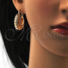 Oro Laminado Medium Hoop, Gold Filled Style Twist Design, Polished, Golden Finish, 02.170.0115.30
