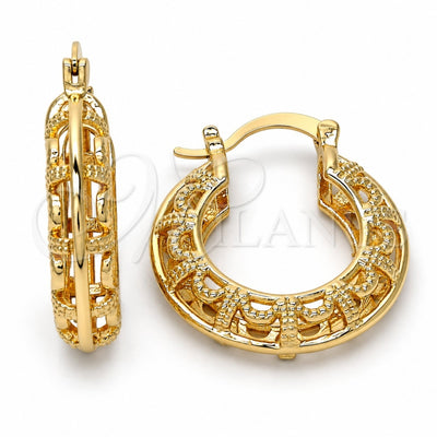 Oro Laminado Small Hoop, Gold Filled Style Polished, Golden Finish, 02.163.0022.25