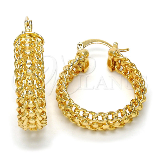 Gold Filled Hoop Earrings — Medium Hoop Polished 02. — main product view — SKU 107995 | Oro Laminado aretes de aro — Medium Hoop pulido 02. — SKU 107995