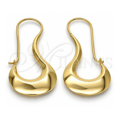Oro Laminado Medium Hoop, Gold Filled Style Hollow Design, Polished, Golden Finish, 02.163.0023.30