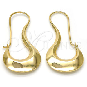 Oro Laminado Medium Hoop, Gold Filled Style Hollow Design, Polished, Golden Finish, 02.163.0023.30