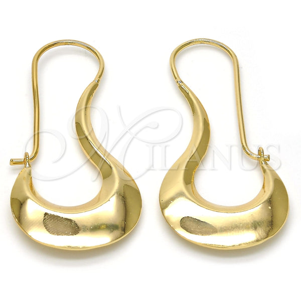 Oro Laminado Medium Hoop, Gold Filled Style Hollow Design, Polished, Golden Finish, 02.163.0023.30