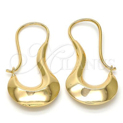 Gold Filled Hoop Earrings — Small Hoop Hollow Design Polished 02. for wholesale, main product view
