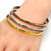 Stainless Steel Trio Bangle, Polished, Tricolor, 07.244.0001.06 (05 MM Thickness, Size 6 (2.75 Diameter))