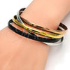 Stainless Steel Set Bangle, Polished, Tricolor, 07.244.0003.06 (05 MM Thickness, Size 6 (2.75 Diameter))