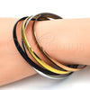Stainless Steel Set Bangle, Polished, Tricolor, 07.244.0003.06 (05 MM Thickness, Size 6 (2.75 Diameter))