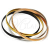Stainless Steel Set Bangle, Polished, Tricolor, 07.244.0003.06 (05 MM Thickness, Size 6 (2.75 Diameter))