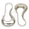 Rhodium Gold Filled Medium Hoop, Hollow Design, Polished, Rhodium Finish, 02.163.0023.1.30