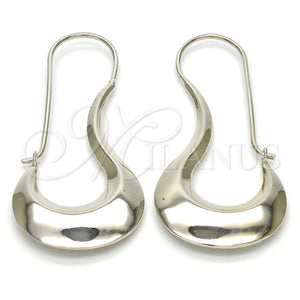 Rhodium Gold Filled Medium Hoop, Hollow Design, Polished, Rhodium Finish, 02.163.0023.1.30