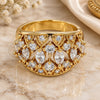 Oro Laminado Multi Stone Ring, Gold Filled Style with White Cubic Zirconia, Polished, Golden Finish, 01.210.0024.07 (Size 7)