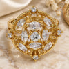 Oro Laminado Multi Stone Ring, Gold Filled Style with White Cubic Zirconia, Polished, Golden Finish, 01.210.0028.1.07 (Size 7)