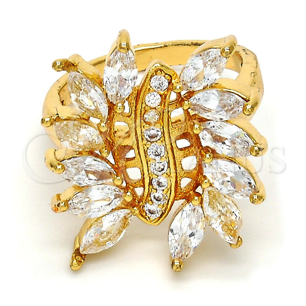 Gold Filled Ring — Multi Stone Ring with White Cubic Zirconia Polished — main product view — SKU 108169 | Oro Laminado anillo — Multi Stone Ring with blanco Cubic Zirconia pulido — SKU 108169