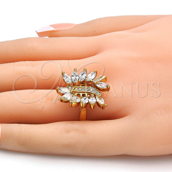 Gold Filled Ring — Multi Stone Ring with White Cubic Zirconia Polished — alternate product view — SKU 108171 | Oro Laminado anillo — Multi Stone Ring with blanco Cubic Zirconia pulido — SKU 108171