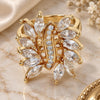 Oro Laminado Multi Stone Ring, Gold Filled Style with White Cubic Zirconia, Polished, Golden Finish, 01.210.0044.09 (Size 9)