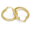 Oro Laminado Medium Hoop, Gold Filled Style Hollow Design, Polished, Golden Finish, 02.170.0201.30