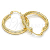 Oro Laminado Medium Hoop, Gold Filled Style Hollow Design, Polished, Golden Finish, 02.170.0201.30