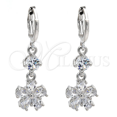 White Gold Filled Rhodium Gold-Filled Flower Earrings 02.206.0047 for wholesale, main product view