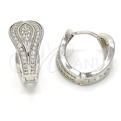 Rhodium Gold-Filled Hoop Earrings 02.217.0027.1.20 — main product image — SKU 108319 | Argollas 02.217.0027.1.20 — imagen principal del producto — SKU 108319