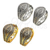 Rhodium Gold Filled Huggie Hoop, with White Micro Pave, Polished, Rhodium Finish, 02.217.0027.1.20