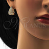 Oro Laminado Huggie Hoop, Gold Filled Style with White Cubic Zirconia, Polished, Golden Finish, 02.217.0030.20