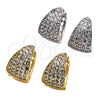 Oro Laminado Huggie Hoop, Gold Filled Style with White Cubic Zirconia, Polished, Golden Finish, 02.217.0030.20