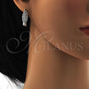 Rhodium Gold Filled Huggie Hoop, Heart Design, with White Micro Pave, Polished, Rhodium Finish, 02.217.0037.1.15