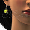 Rhodium Gold Filled Dangle Earring, with Luminous Green Swarovski Crystals, Polished, Rhodium Finish, 02.239.0001.3