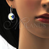 Rhodium Gold Filled Dangle Earring, with Aurore Boreale Swarovski Crystals, Polished, Rhodium Finish, 02.239.0001.4
