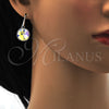 Rhodium Gold Filled Dangle Earring, with Aurore Boreale Swarovski Crystals, Polished, Rhodium Finish, 02.239.0001.4