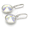 Rhodium Gold Filled Dangle Earring, with Aurore Boreale Swarovski Crystals, Polished, Rhodium Finish, 02.239.0001.4