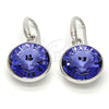 Rhodium Gold Filled Dangle Earring, with Tanzanite Swarovski Crystals, Polished, Rhodium Finish, 02.239.0001.7