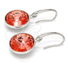 Rhodium Gold Filled Dangle Earring, with Rose Peach Swarovski Crystals, Polished, Rhodium Finish, 02.239.0001.8