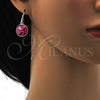 Rhodium Gold Filled Dangle Earring, with Rose Swarovski Crystals, Polished, Rhodium Finish, 02.239.0001.10