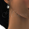 Rhodium Gold Filled Dangle Earring, Heart Design, with Crystal Swarovski Crystals, Polished, Rhodium Finish, 02.239.0003.8