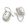 Rhodium Gold Filled Dangle Earring, Heart Design, with Crystal Swarovski Crystals, Polished, Rhodium Finish, 02.239.0003.8