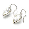 Rhodium Gold Filled Dangle Earring, Heart Design, with Crystal Swarovski Crystals, Polished, Rhodium Finish, 02.239.0003.8