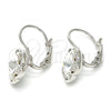 Rhodium Gold Filled Leverback Earring, Flower Design, with Crystal Swarovski Crystals, Polished, Rhodium Finish, 02.239.0012.3