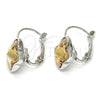 Rhodium Plated Leverback Earring, Butterfly Design, with Golden Shadow Swarovski Crystals, Polished, Rhodium Finish, 02.239.0011.6
